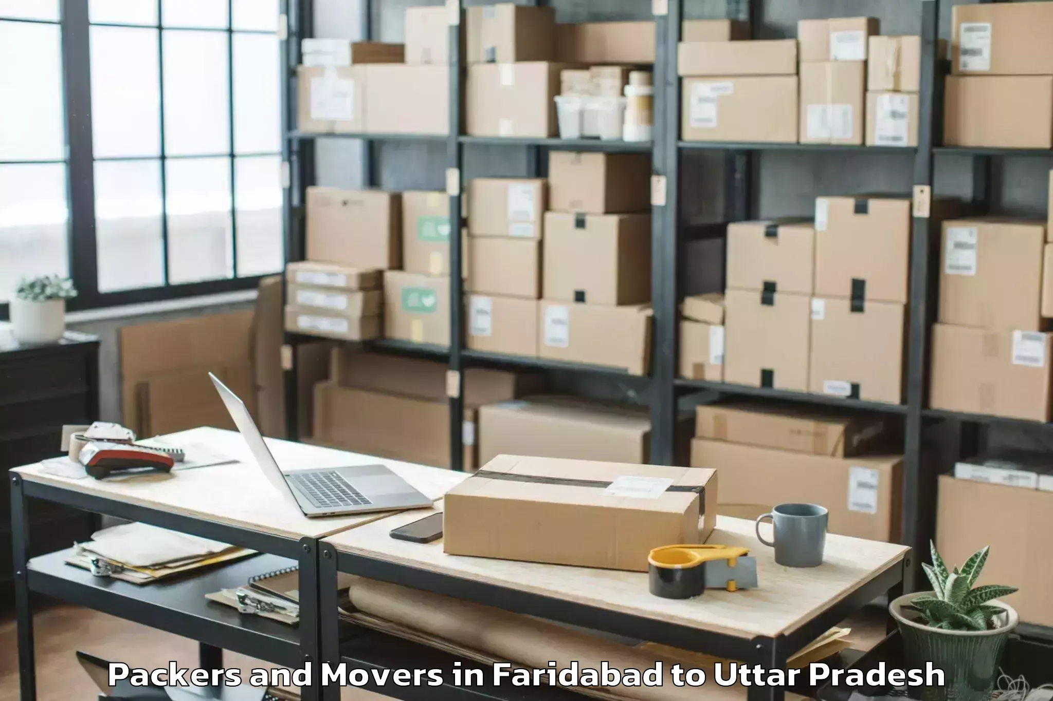 Faridabad to Bajna Packers And Movers